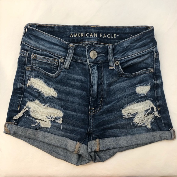american eagle ripped hi-rise shorts - Picture 2 of 4